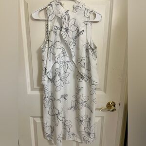White Floral Event Dress